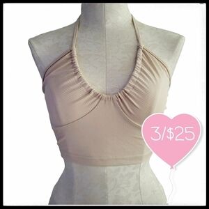 ⭐️3/25$⭐️ Ribbed Halter Crop Top